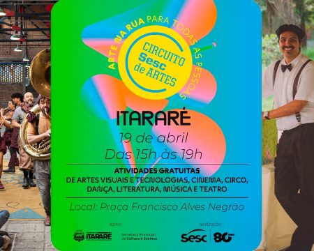 Prefeitura anuncia Circuito Sesc de Artes 2026 neste domingo (19) em Itararé