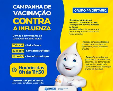 Prefeitura de Itararé inicia vacinação contra Influenza na zona rural